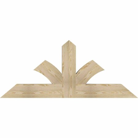 Ekena Millwork Richland Rough Sawn Timber Gable Bracket, Douglas Fir, 60"W x 25"H x 4"D x 6"F, 10/12 Pitch GBW060X25X0406RIC00RDF
